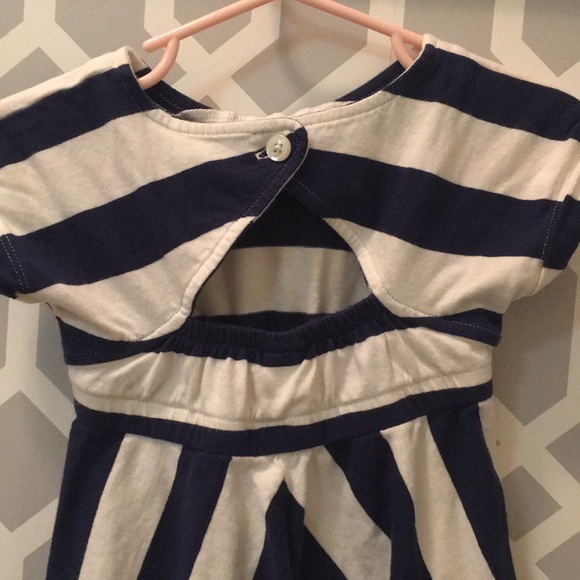 Navy stripe baby girl dress - Picture 2 of 2